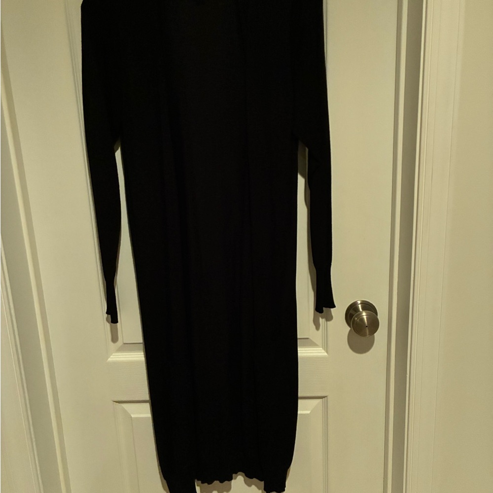 Joseph A Black Long Sleeve sweater coat